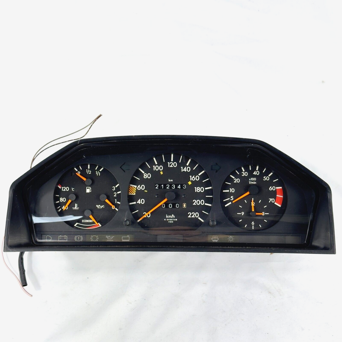 Velocímetro W124 230E 230CE 220kmh ECO Gasolina Cuadro de instrumentos A12454...