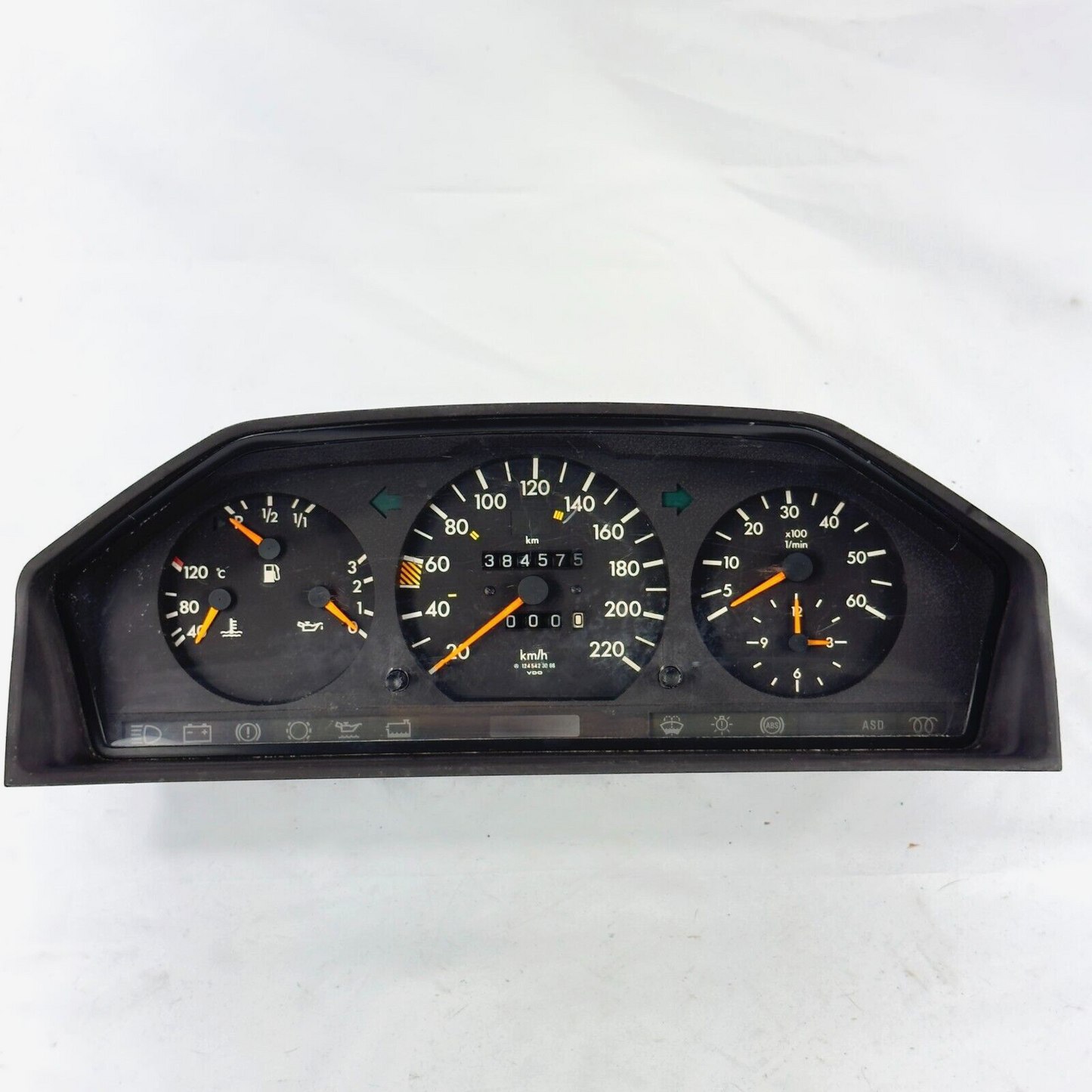 Velocímetro W124 300D 220kmh ABS ASD Diesel Kombiinstrument A1245423066 Mercedes
