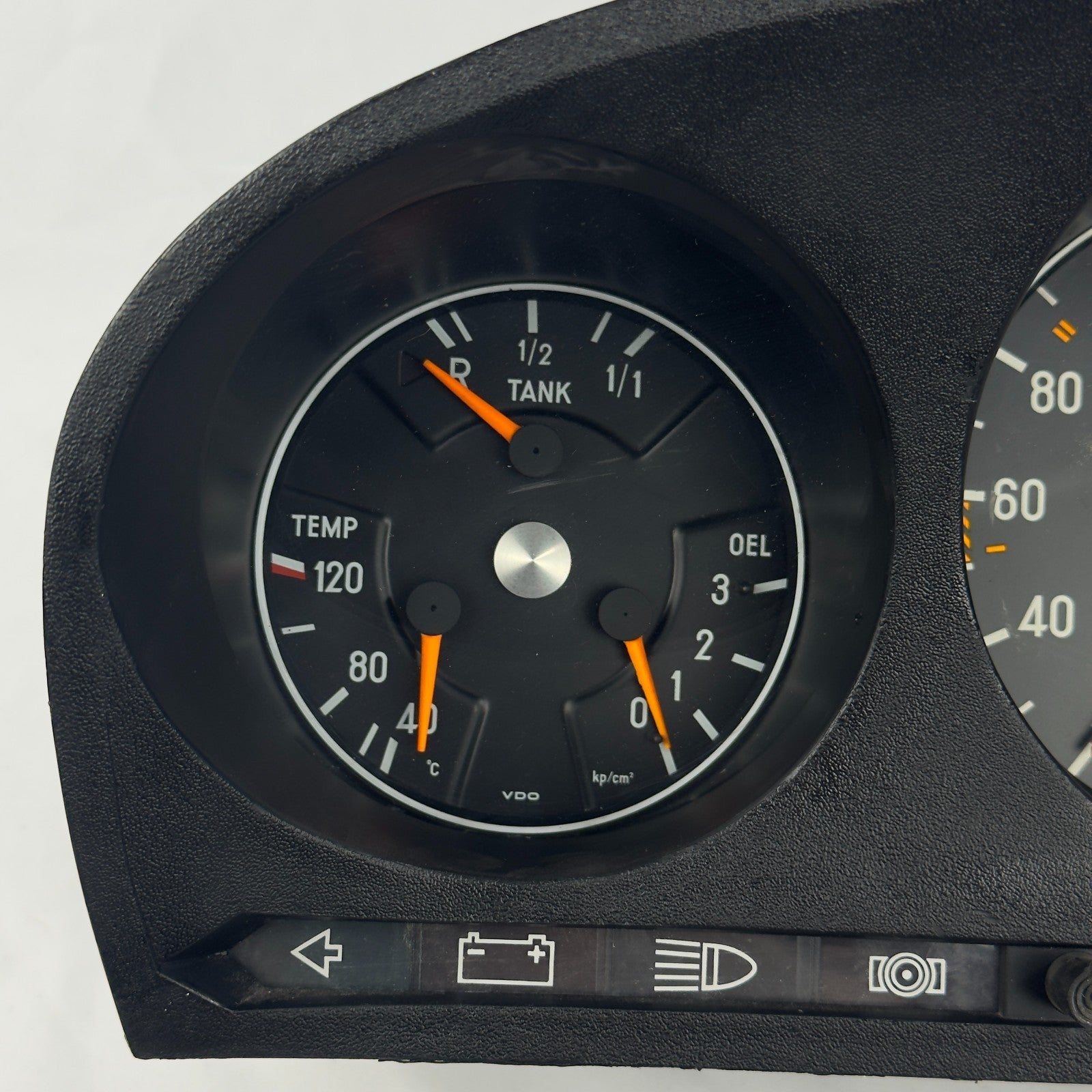 Mercedes W116 W107 Tacho Kombiinstrument Uhr Tankanzeige 240kmh VDO 11654228016