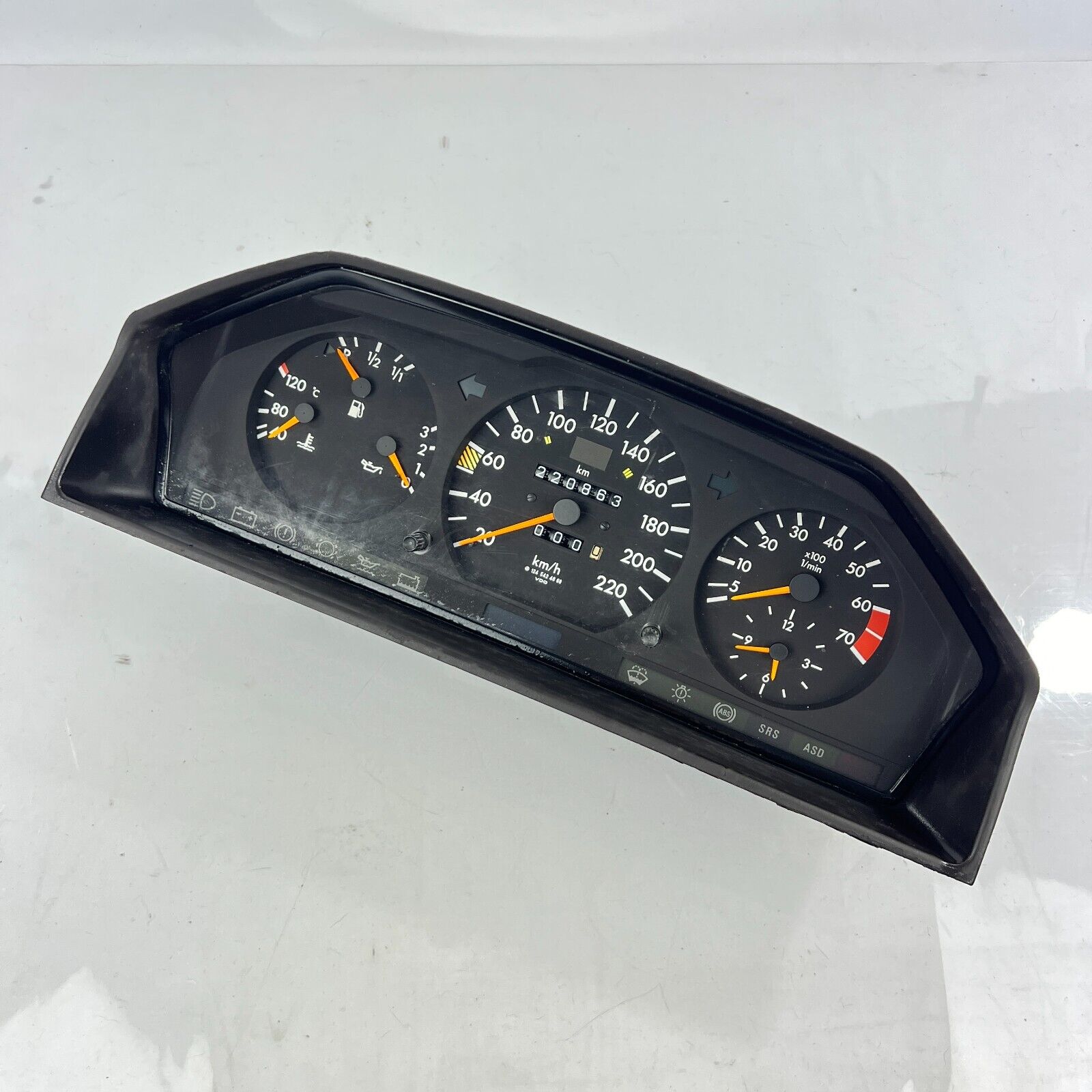 Mercedes-Benz W124 Tacho 220kmh Benzin ABS SRS ASDrehzahlmesser Uhr Poti ab 1988