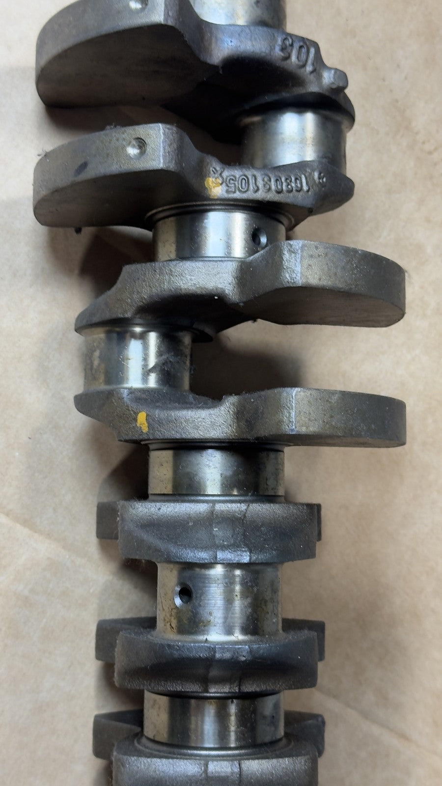 Mercedes M103 Kurbelwelle + Mitnehmerscheibe 300E 260E – Bild 4