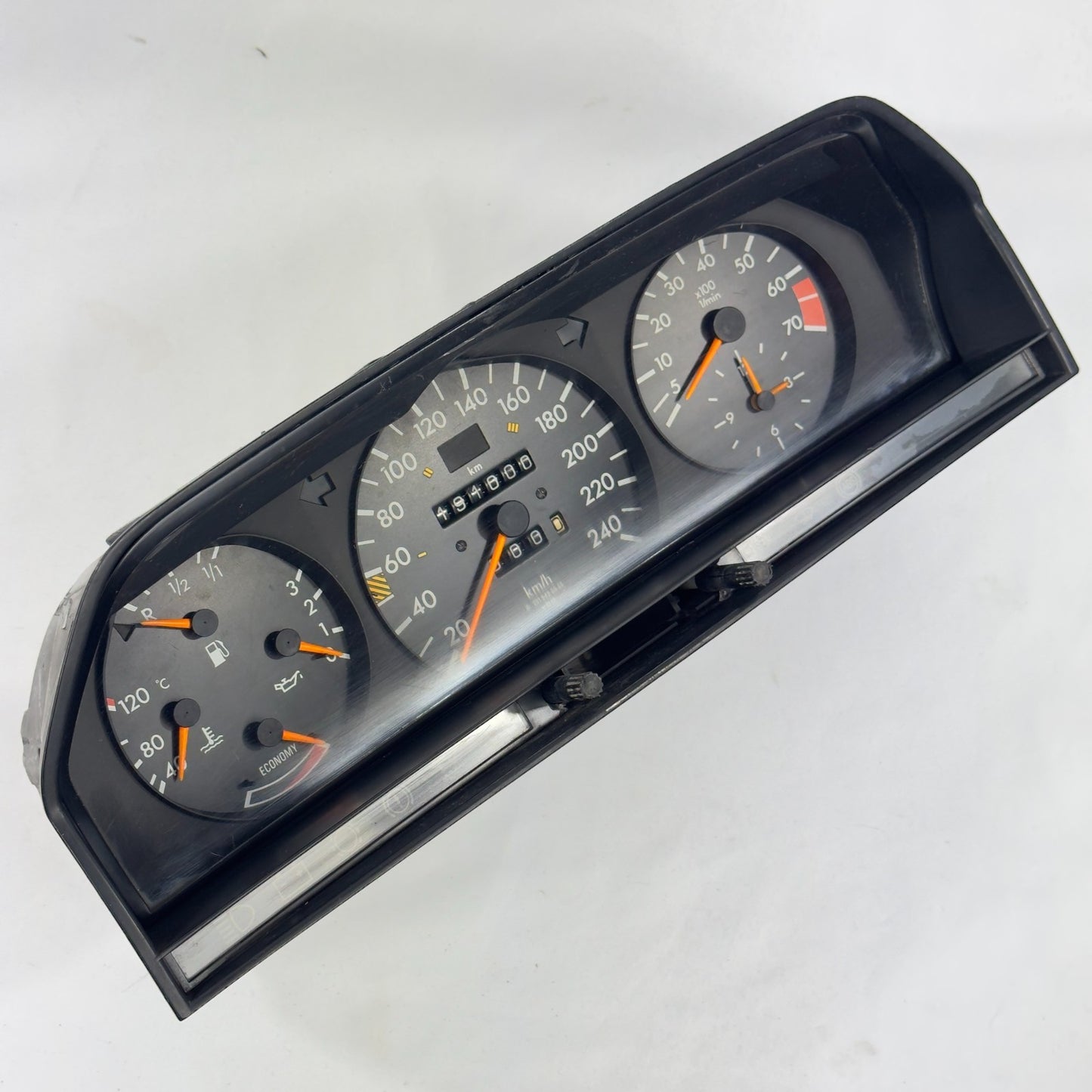 Mercedes W201 2.6E Tacho Kombiinstrument 240km/h 6Zyl ECO ASD Uhr A20154205663
