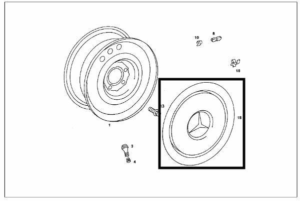 Mercedes Benz 14 Zoll Raddeckel Radkappe Zierblende – Bild 2