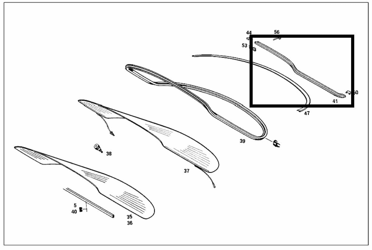 Mercedes Benz Heckscheibe Zierrahmen Links Hinten Rahmen Fenster A1166780330 – Bild 2