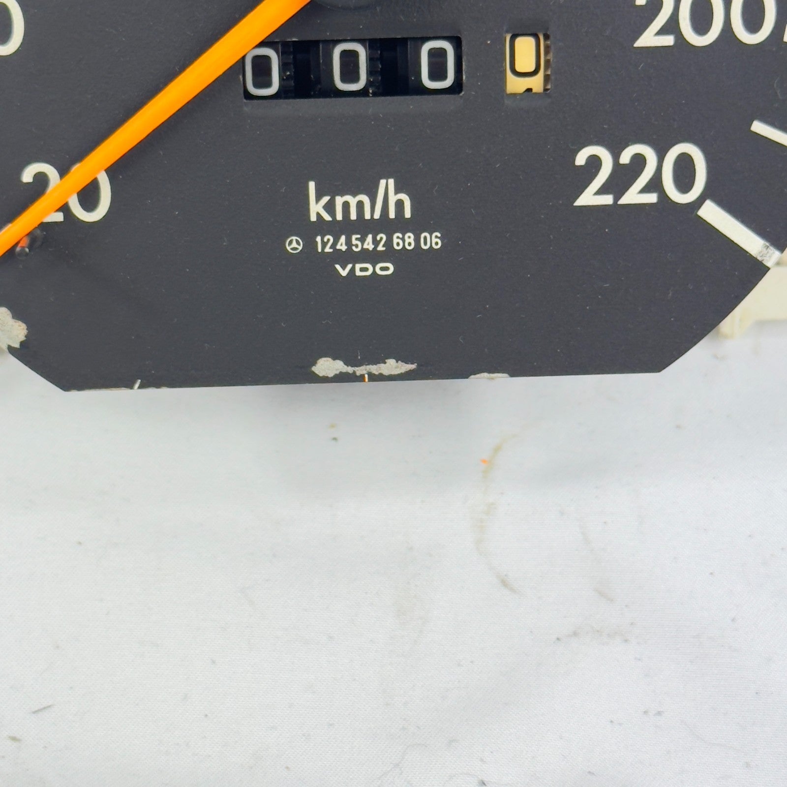 Mercedes W124 Tacho Tachometer 300D 250TD Turbo 4 Gang VDO 220kmh 12454268063