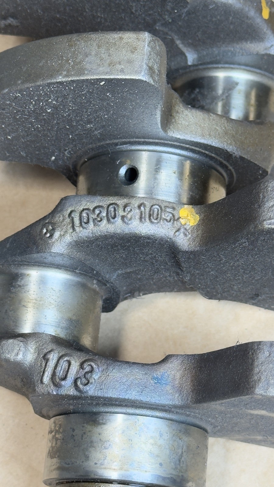 Mercedes M103 Kurbelwelle + Mitnehmerscheibe 300E 260E – Bild 2