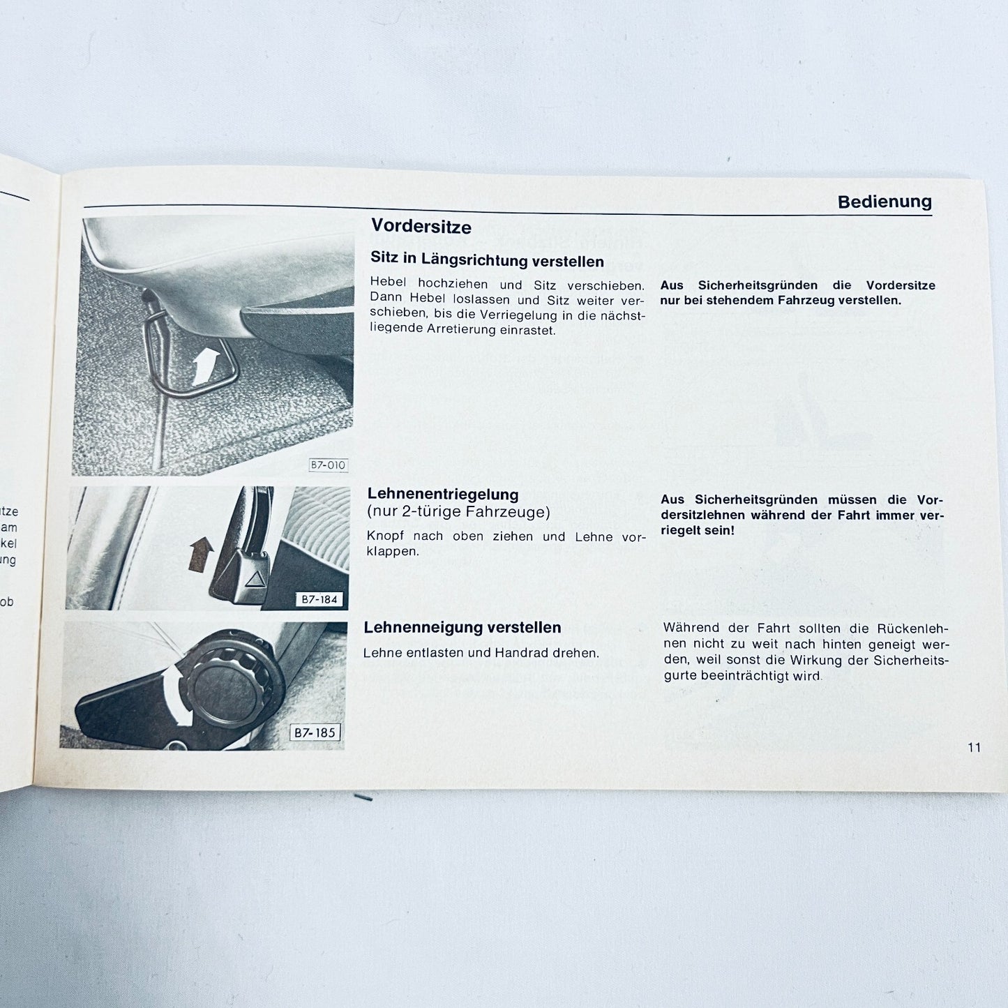 Volkswagen VW Golf Betriebsanleitung Deutsch 1976 Vergasermotor Dieselmotor – Bild 3