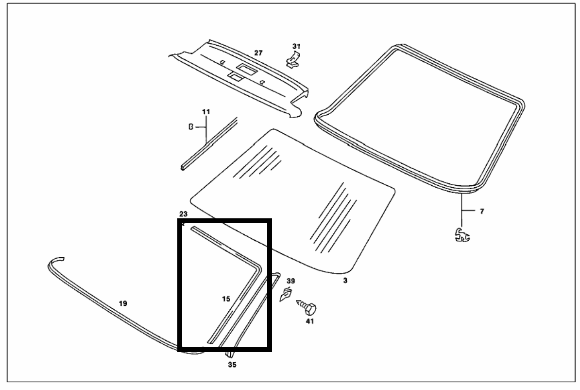 Mercedes Benz Zierrahmen Links Hinten Frontscheibe Chrom Fenster A1166710330 – Bild 2