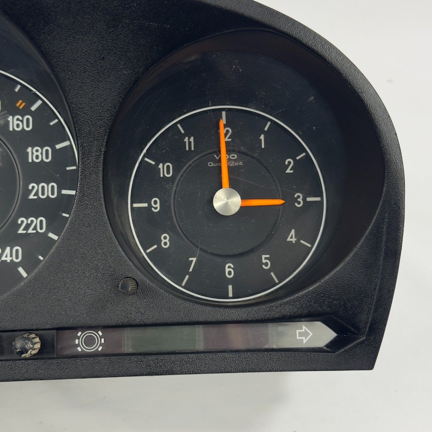 Mercedes W116 W107 Tacho Kombiinstrument Uhr Tankanzeige 240kmh VDO 10754207014