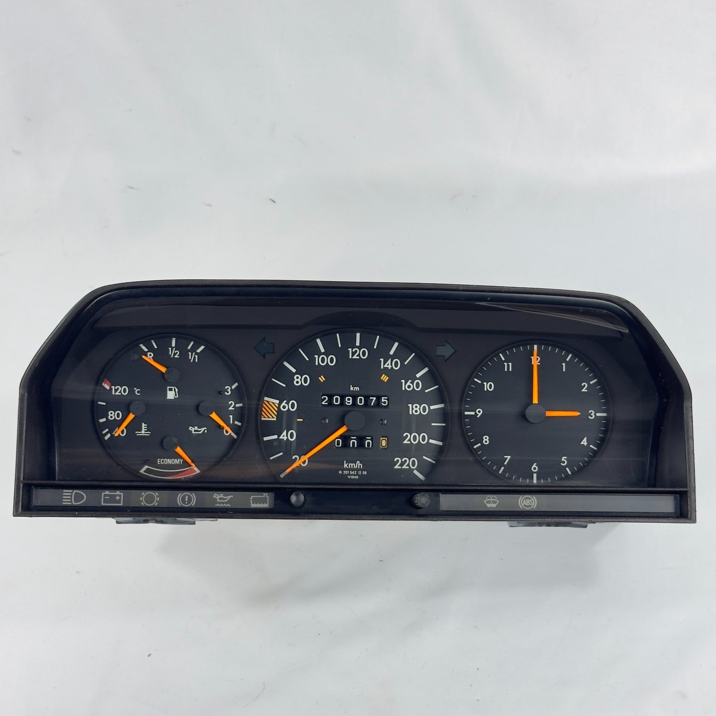 Mercedes W201 Tacho Kombiinstrument 1.8 2.0 E 220km/h ECO Drehzahl A20154212060