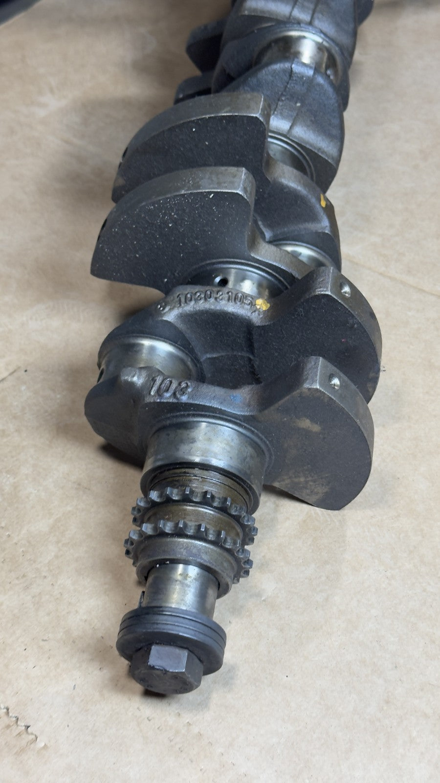 Mercedes M103 Kurbelwelle + Mitnehmerscheibe 300E 260E – Bild 3