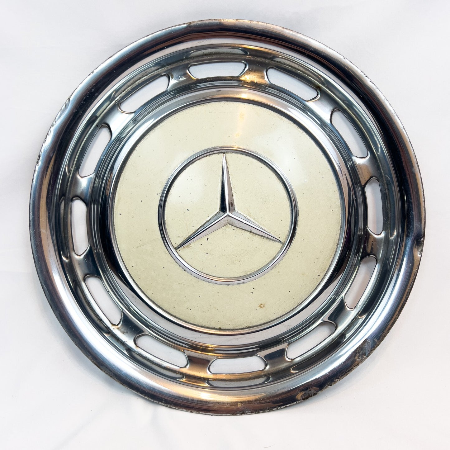w110 W114 W115 W116 14 Zoll classic Radkappe metallic chrom Mercedes Oldimer – Bild 2