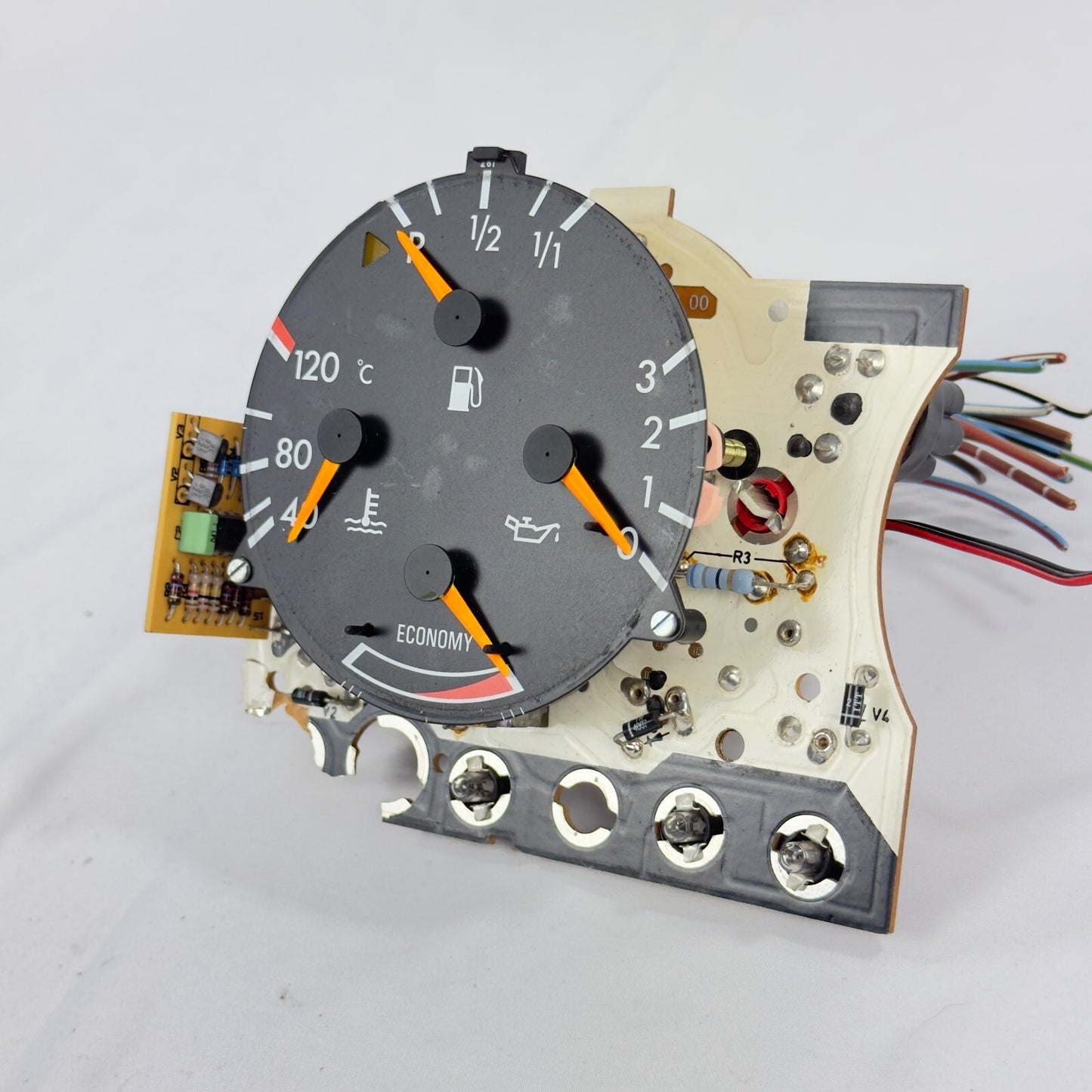 Mercedes W201 Öldruckanzeige ECO Tankanzeige Temperatur Tacho VDO A1245423001 – Bild 2