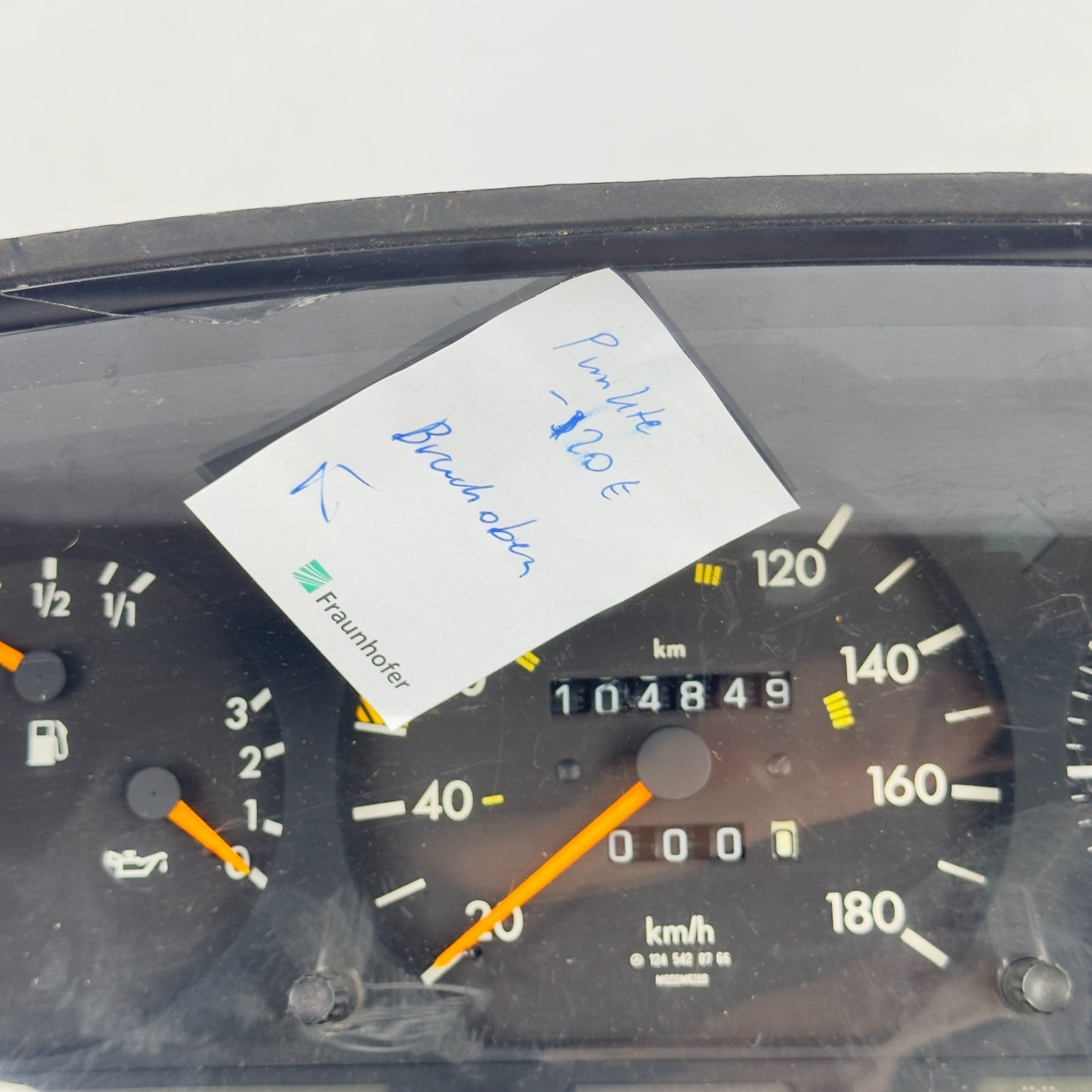 Mercedes W124 200D 200TD Tacho Kombiinstrument 180kmh Diesel A124542076610