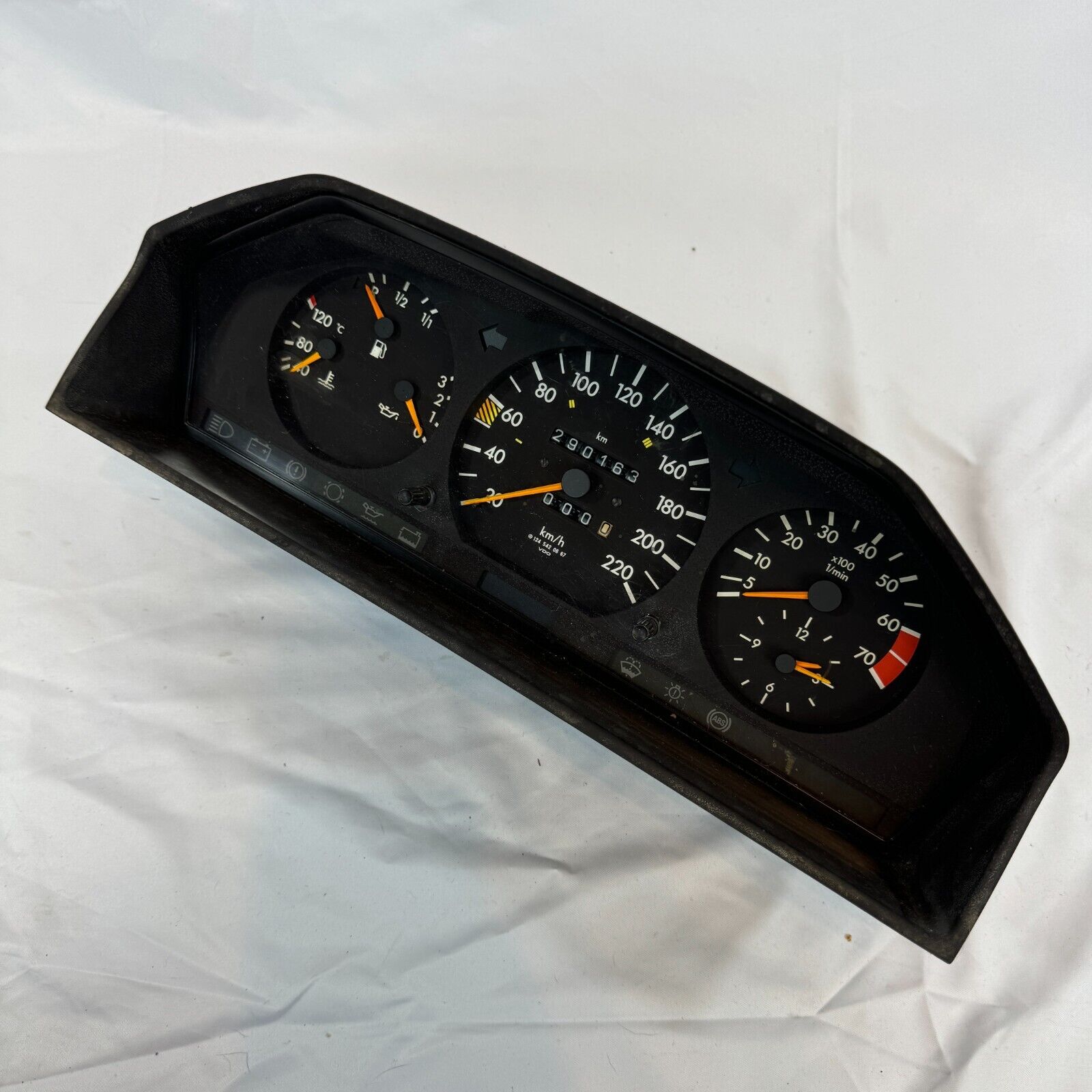 Velocímetro W124 Mercedes 220 kmh Gasolina Cuadro de instrumentos Cuentarrevo...