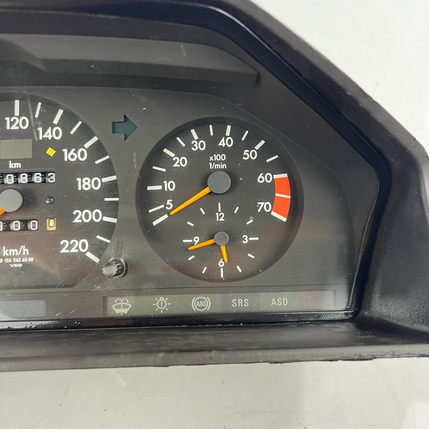 Mercedes-Benz W124 Tacho 220kmh Benzin ABS SRS ASDrehzahlmesser Uhr Poti ab 1988