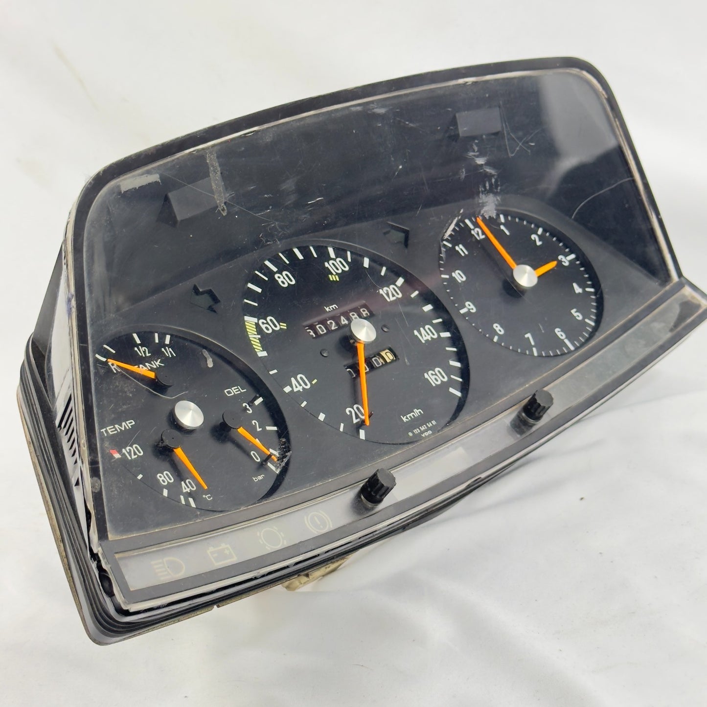 Mercedes W123 S123 T123 Tacho Kombiinstrument Uhr 160kmh 12354254012
