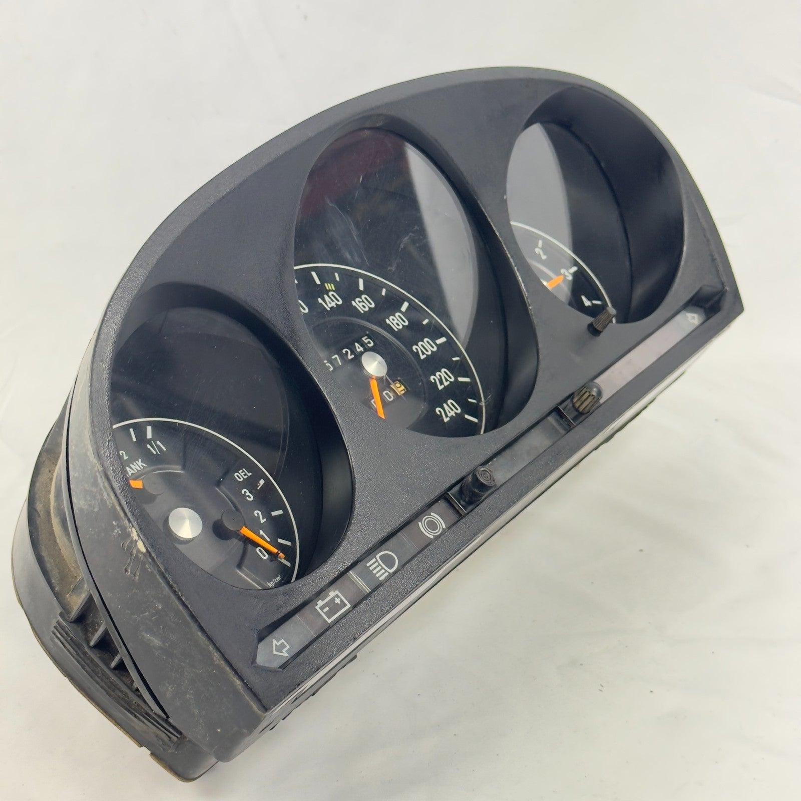 Mercedes W116 W107 Tacho Kombiinstrument Uhr Tankanzeige 240kmh VDO 11654205013