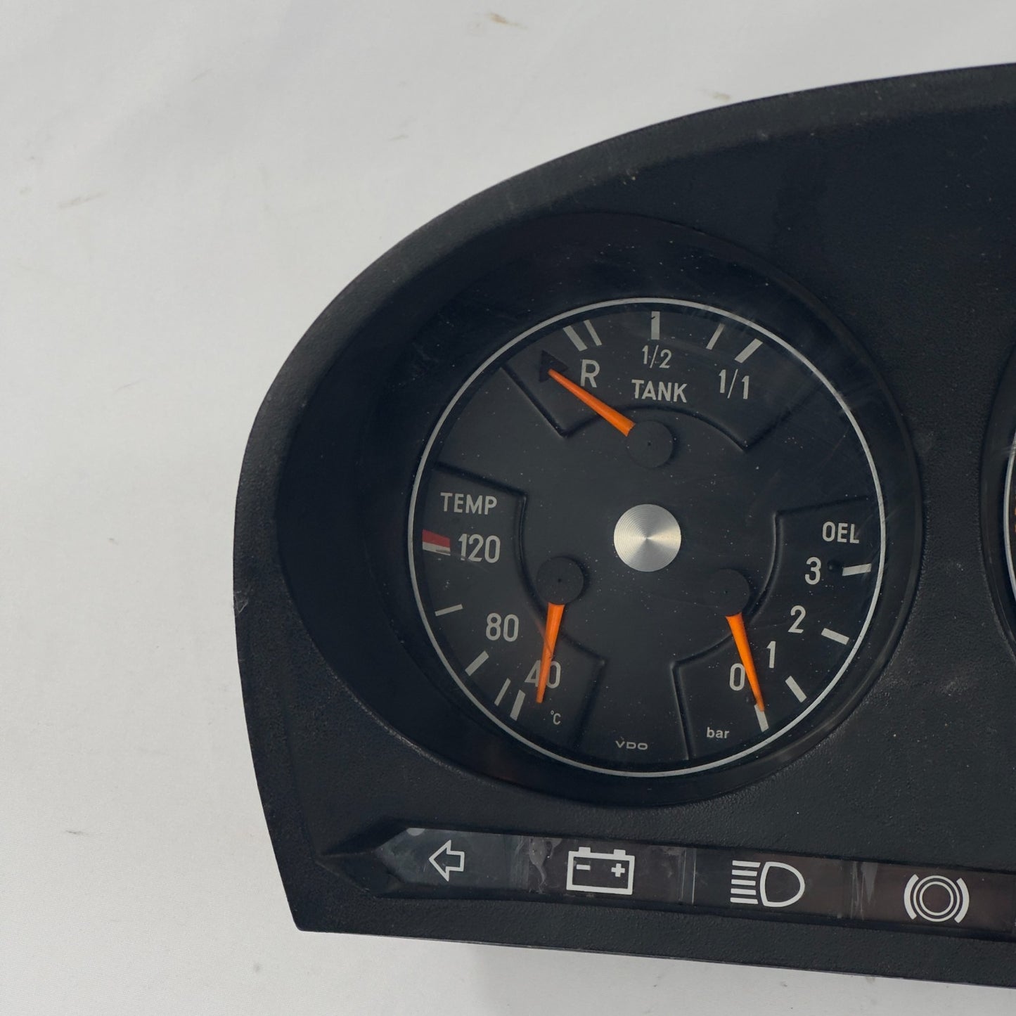 Mercedes W116 W107 Tacho Kombiinstrument Uhr Tankanzeige 240kmh VDO 11654228013