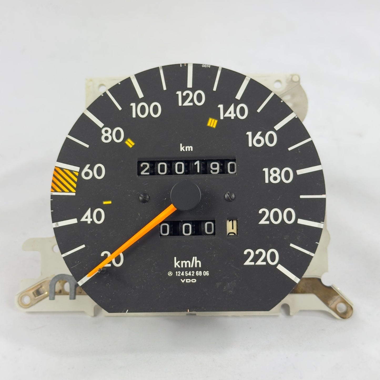 Mercedes W124 Tacho Tachometer 300D 250TD Turbo 4 Gang VDO 220kmh 1245426806 – Bild 1