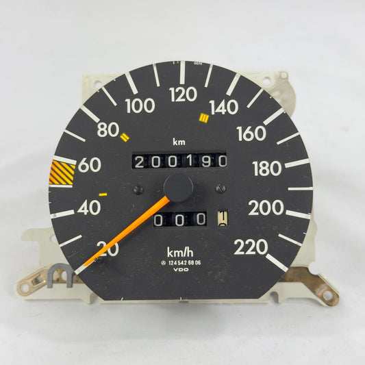 Mercedes W124 Tacho Tachometer 300D 250TD Turbo 4 Gang VDO 220kmh 1245426806 – Bild 1