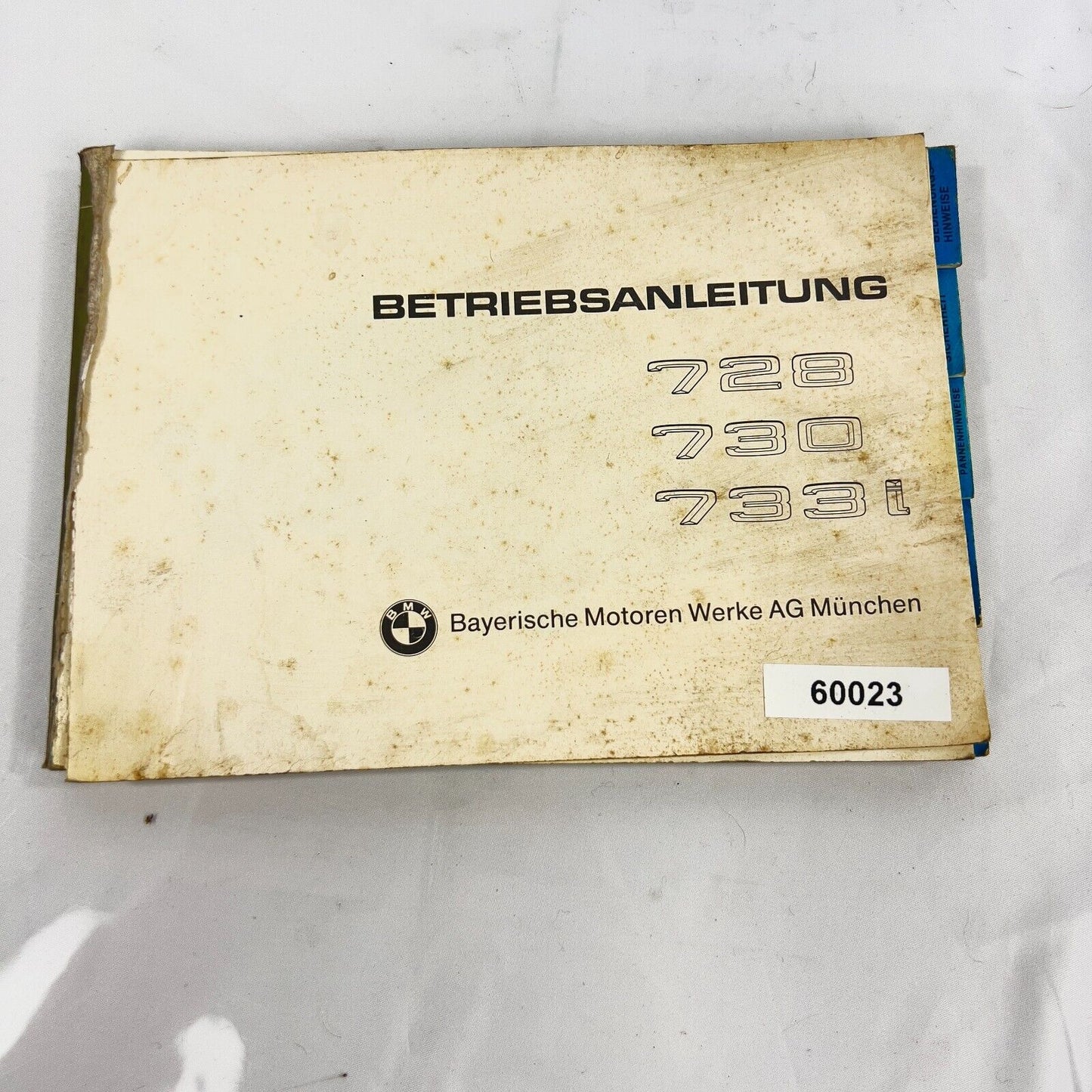 BMW 7er Betriebsanleitung Deutsch 728 730 733i