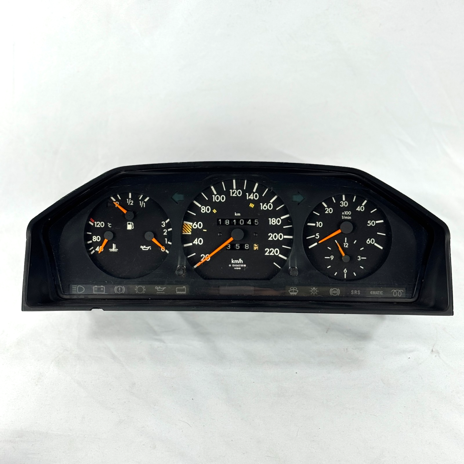 Mercedes W124 250DT 300DT Tacho 220kmh 4MATIC Diesel Kombiinstrument A12454258060