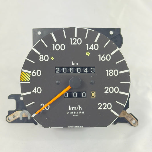 Mercedes W124 Tacho Tachometer 200 200E 230TE 4 Gang 220kmh A12454247680