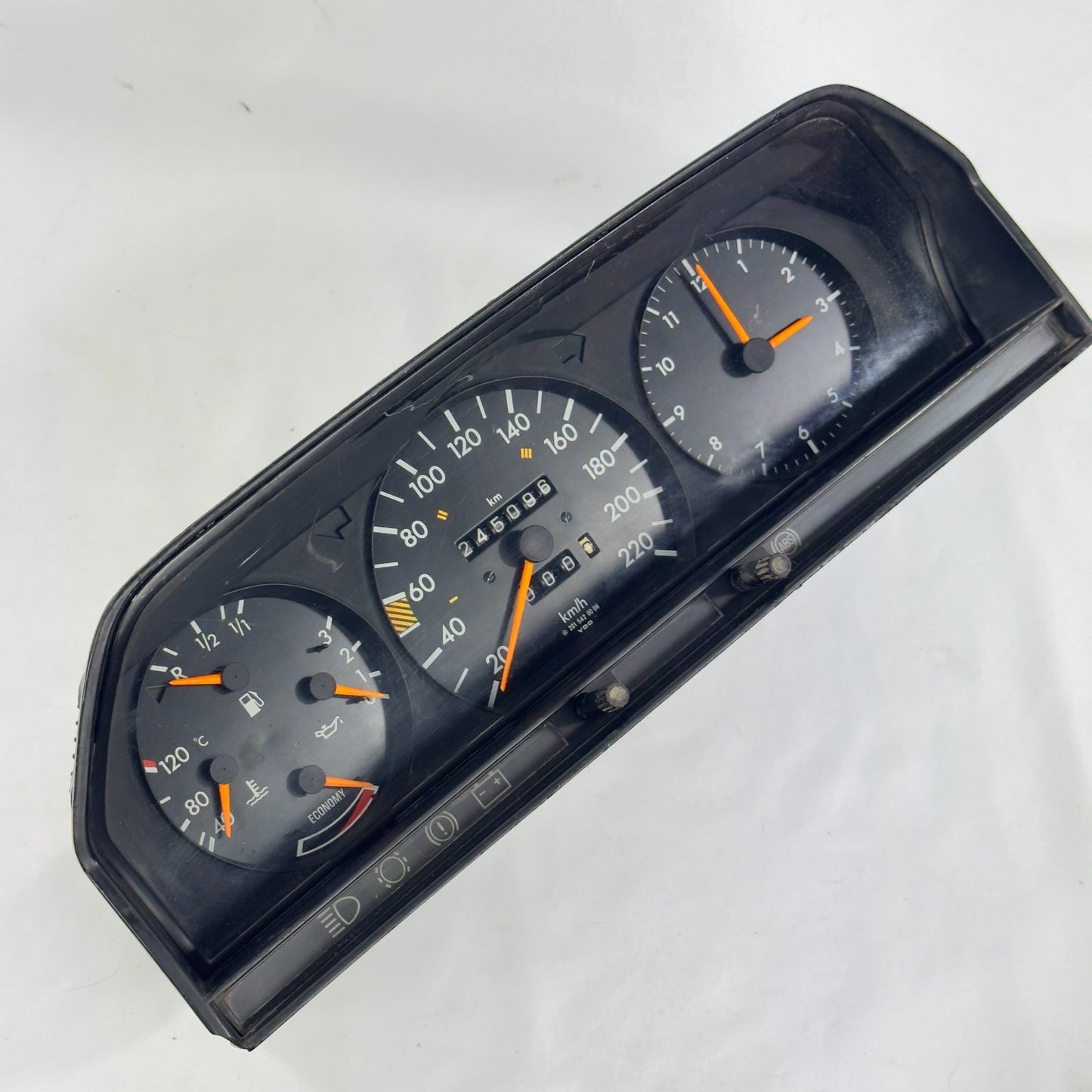 Mercedes W201 2.0E Tacho Kombiinstrument 220km/h ECO Uhr A20154200063