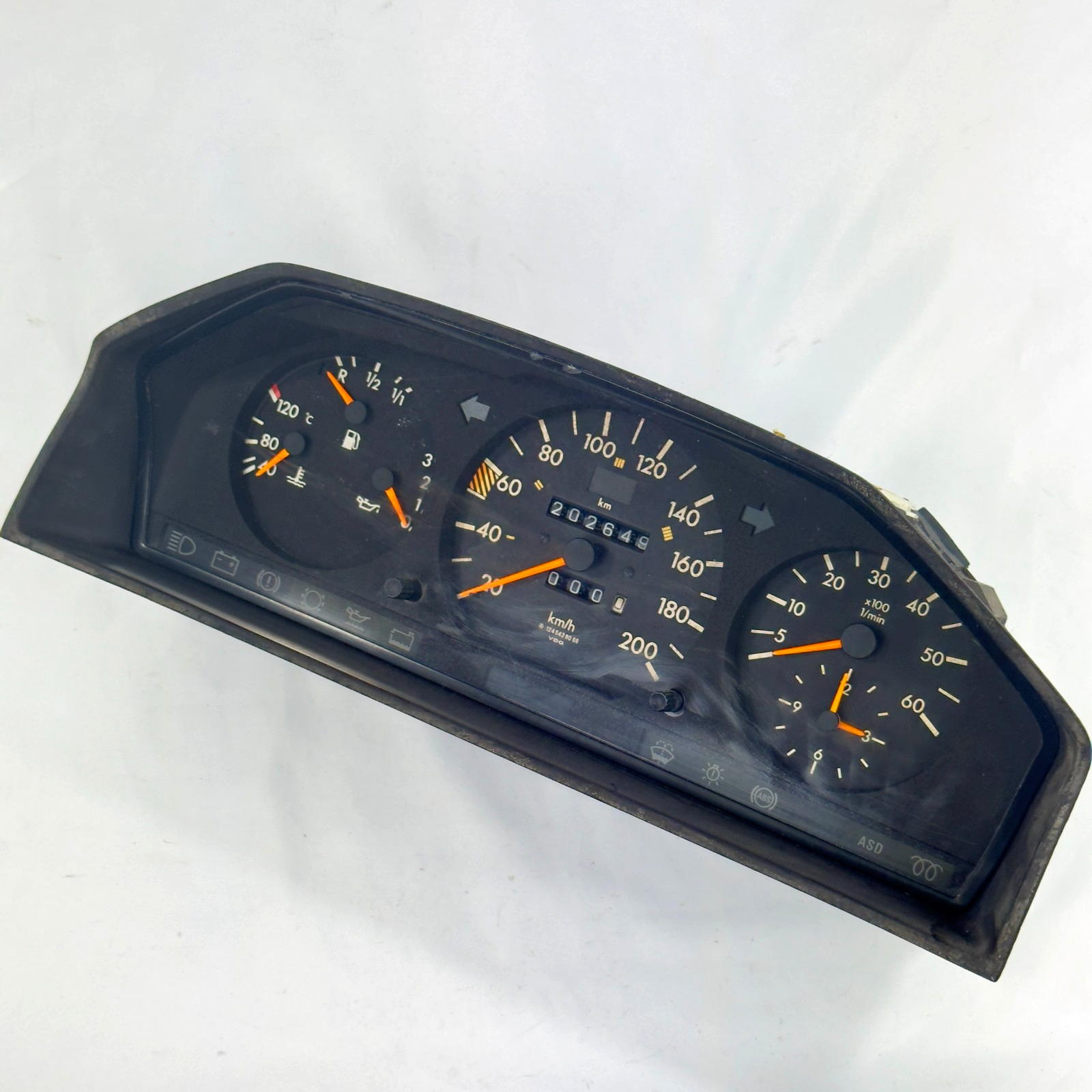 Mercedes W124 Tacho Kombiinstrument 250D E250D 250TD 5Gang 200kmh A12454280662