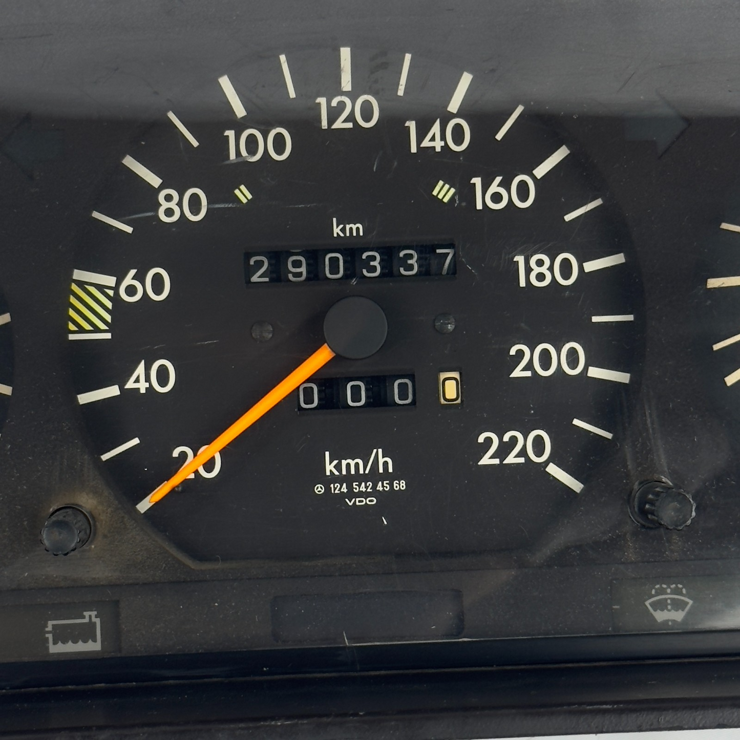 Mercedes W124 230E 230CE Tacho Kombiinstrument 220kmh 4Gang VDO A12454245681