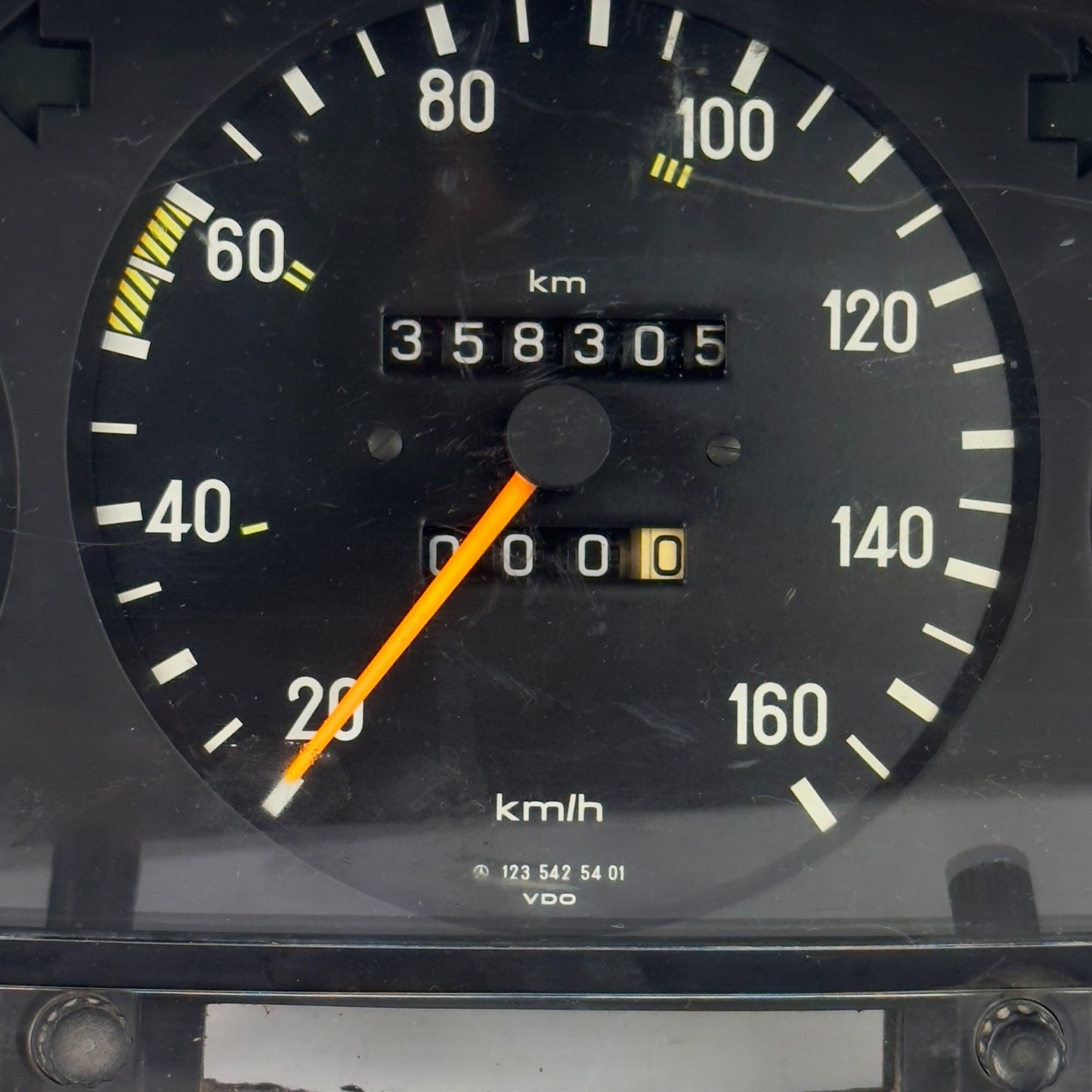 Mercedes W123 S123 T123 Tacho Kombiinstrument Uhr 160kmh 12354254011
