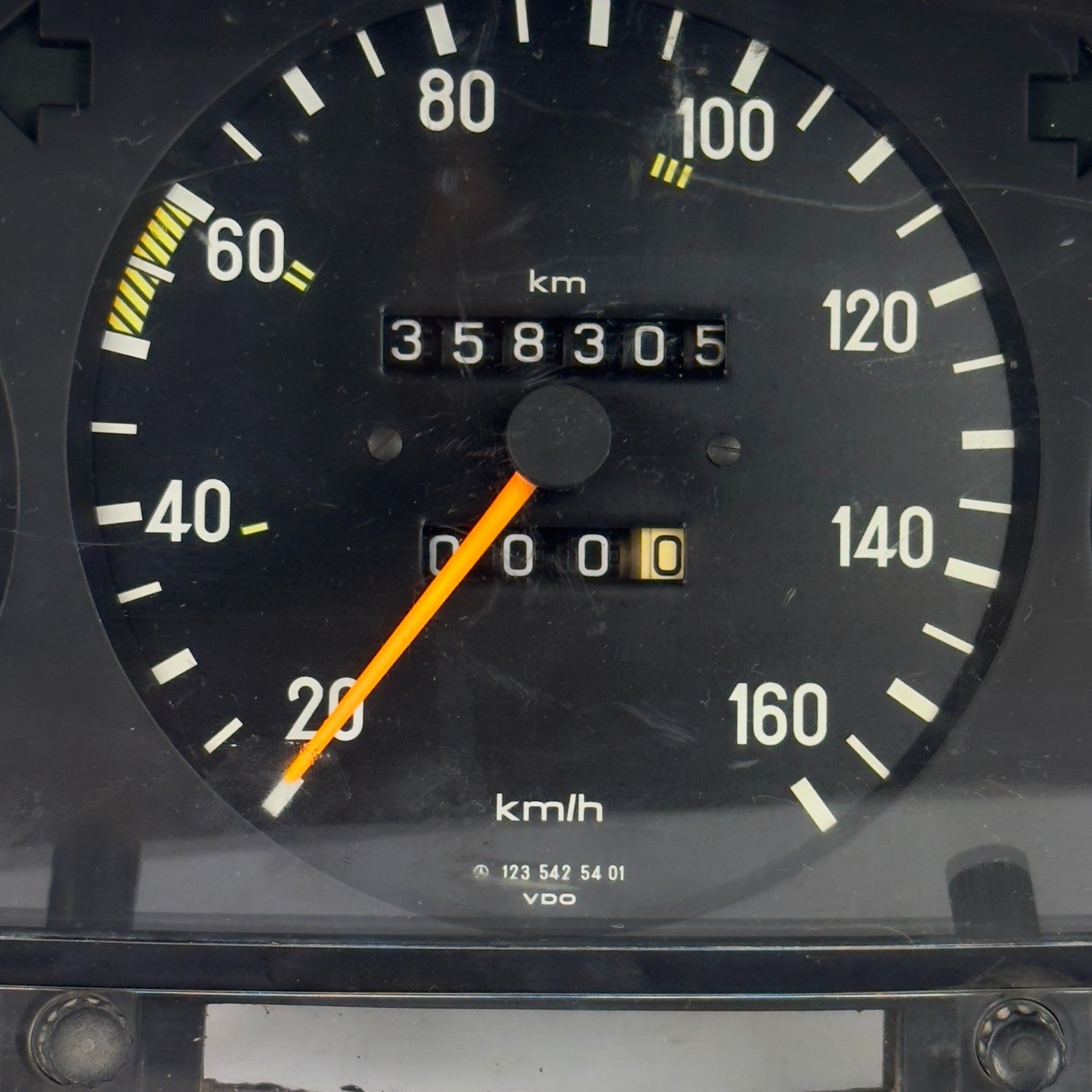 Mercedes W123 S123 T123 Tacho Kombiinstrument Uhr 160kmh 12354254011