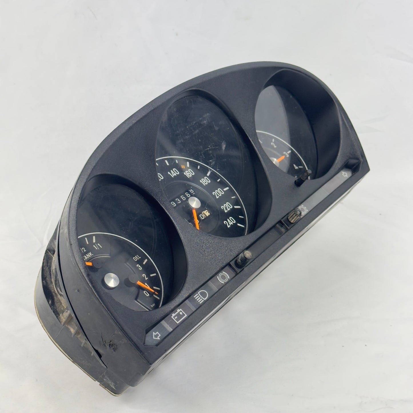 Mercedes W116 W107 Tacho Kombiinstrument Uhr Tankanzeige 240kmh VDO 10754207013