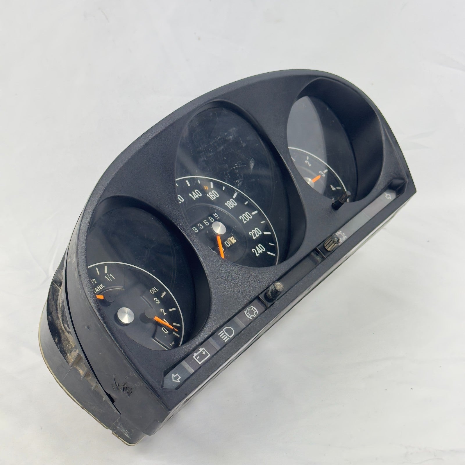 Mercedes W116 W107 Tacho Kombiinstrument Uhr Tankanzeige 240kmh VDO 10754207013