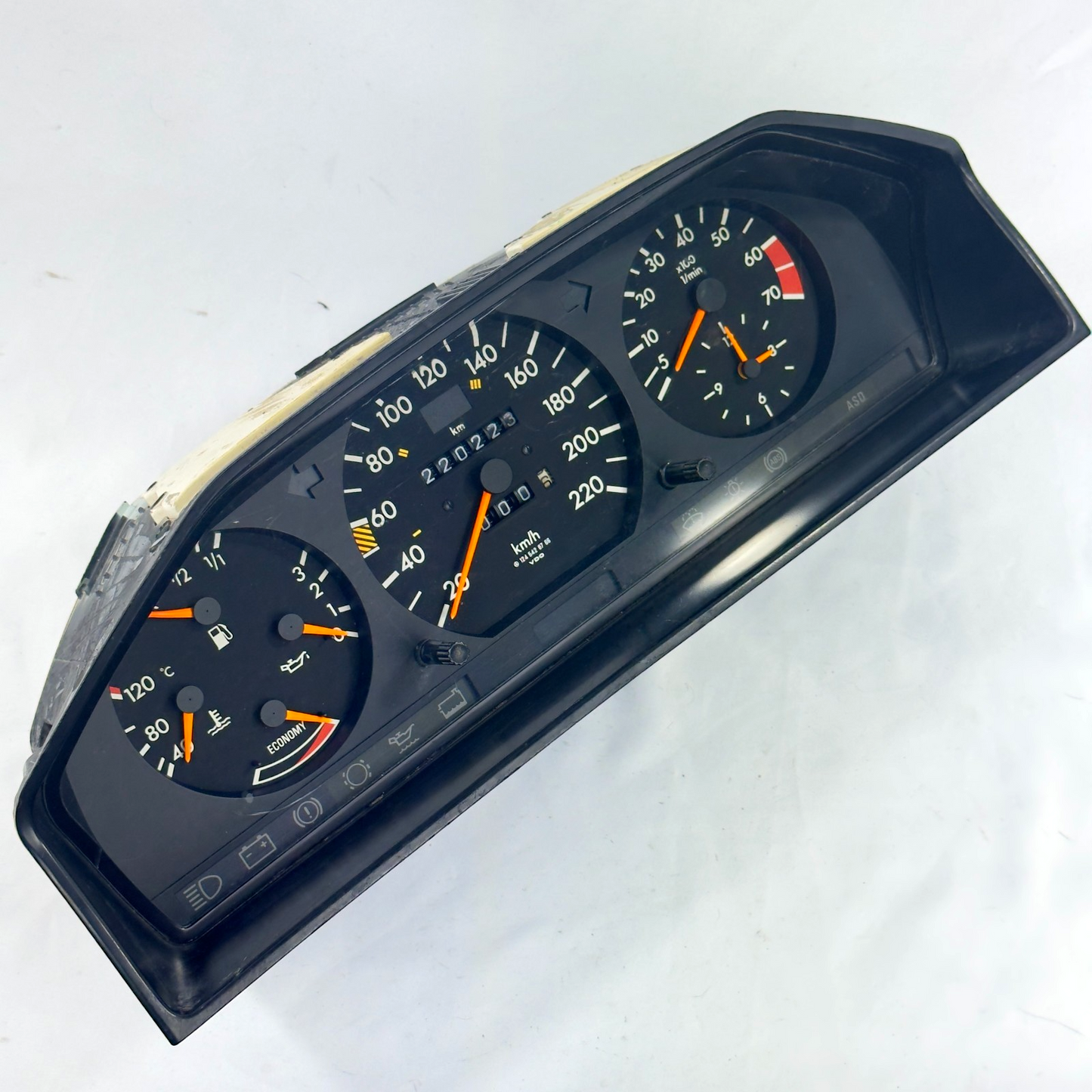 Mercedes W124 200E 230TE Tacho Kombiinstrument 220kmh ASD 4Gang A12454287663