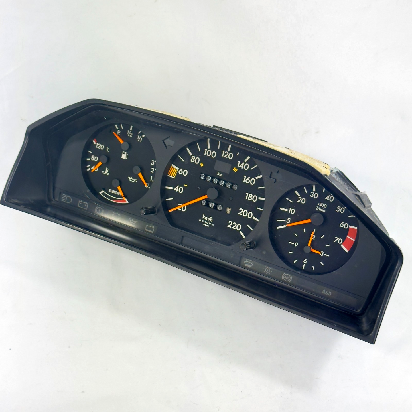 Mercedes W124 200E 230TE Tacho Kombiinstrument 220kmh ASD 4Gang A12454287662