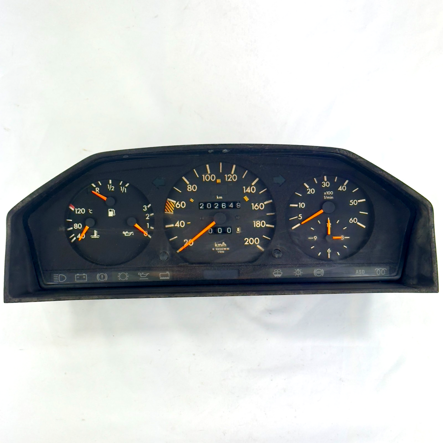 Mercedes W124 Tacho Kombiinstrument 250D E250D 250TD 5Gang 200kmh A12454280660