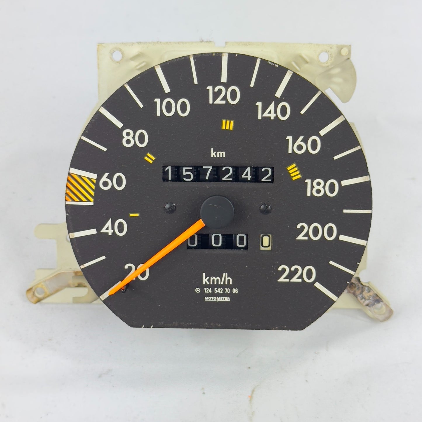 Mercedes W124 Tacho Tachometer 300D 5 Gang 220kmh Motometer 12454270060