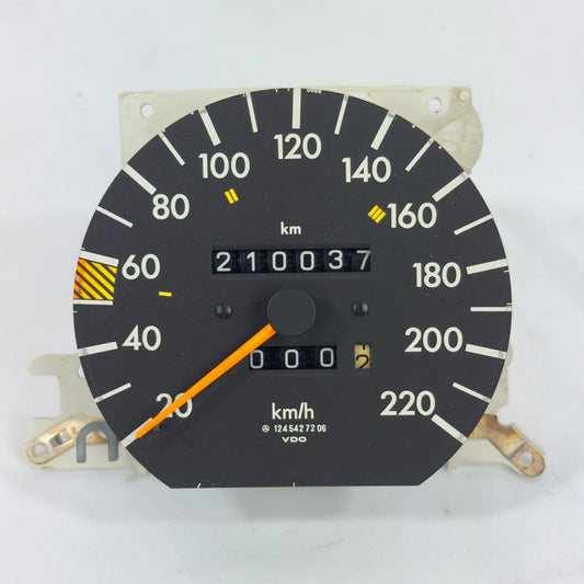 Mercedes W124 Tacho Tachometer 200E 230E 230CE 230TE 4 Gang 220kmh 12454272060