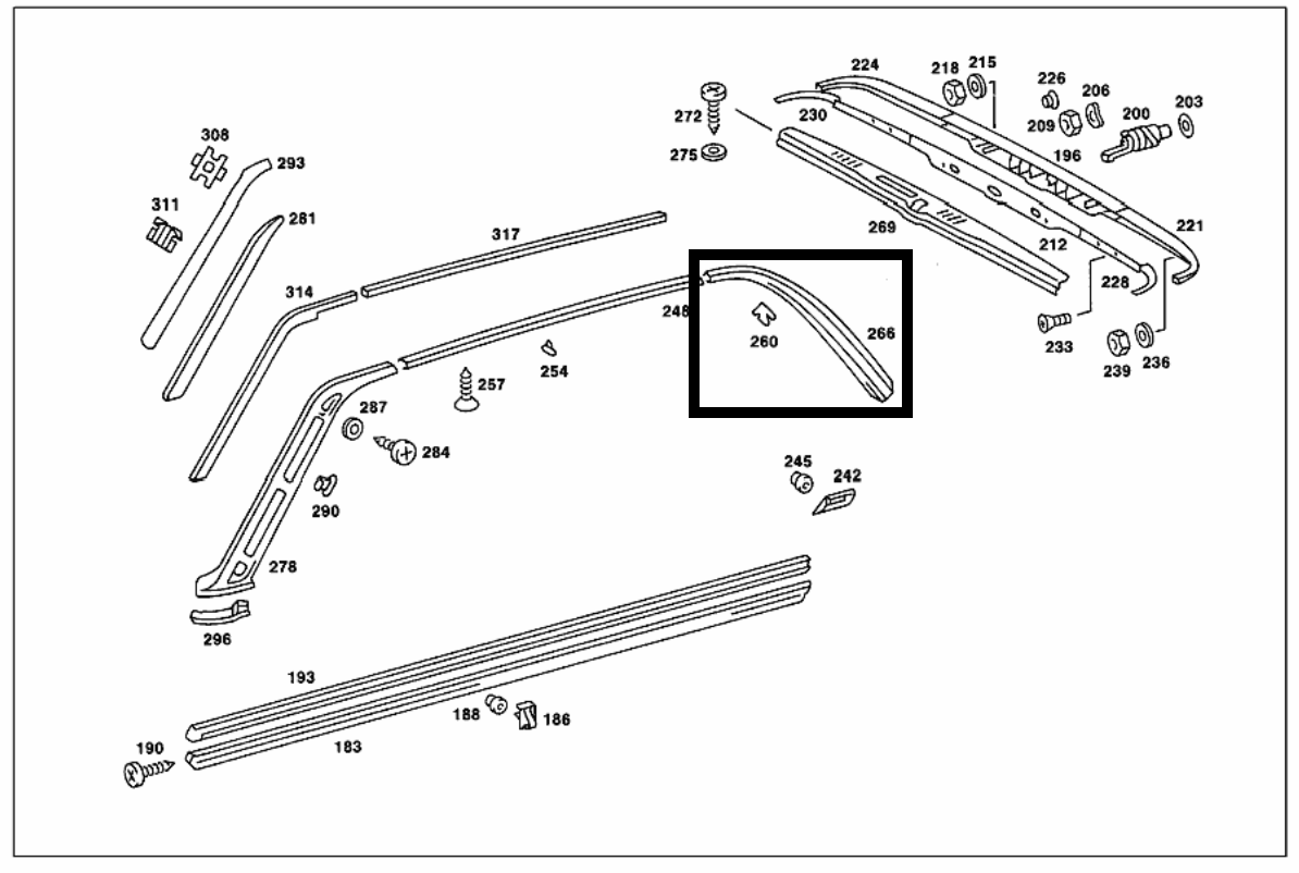 Mercedes Benz Ausschlag Hinten Links C Säule Chrom Zierleiste Leiste A1166980189