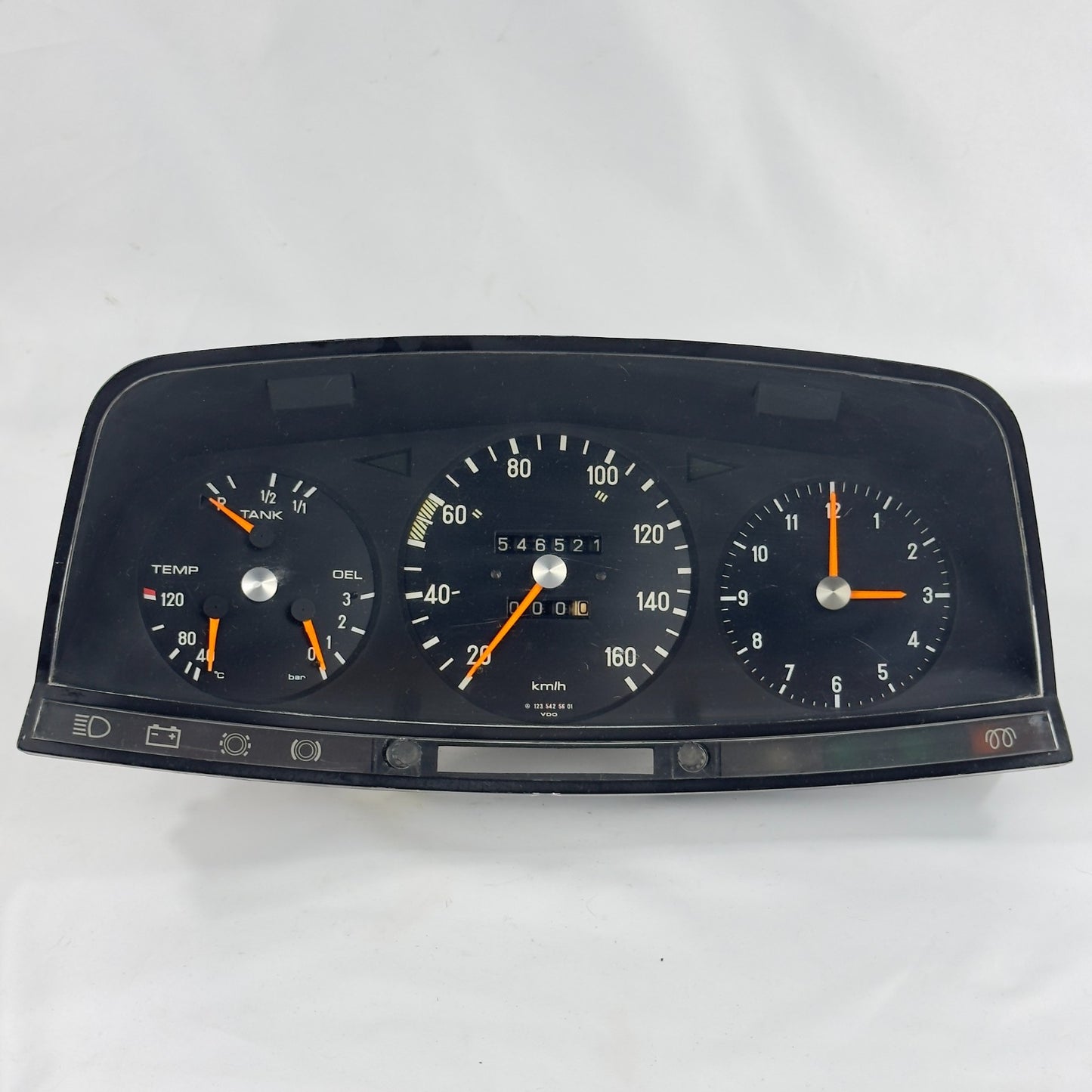 Mercedes W123 S123 T123 Tacho Kombiinstrument Uhr 160kmh VDO A12354256010