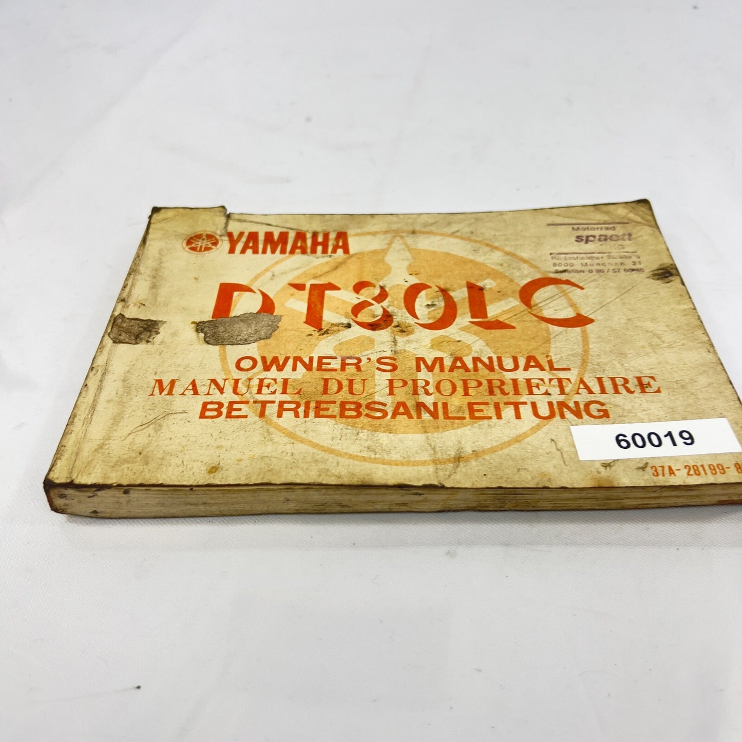 Yamaha DT 80 LC Betriebsnaleitung Owners's Manuel 53V2819980 1983 – Bild 2