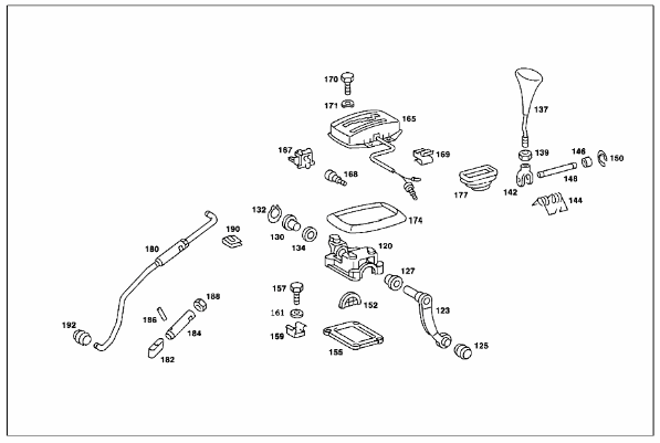 Mercedes Benz Lagerbock Mittelschaltung Automatikgetriebe Schaltknauf 1152673505