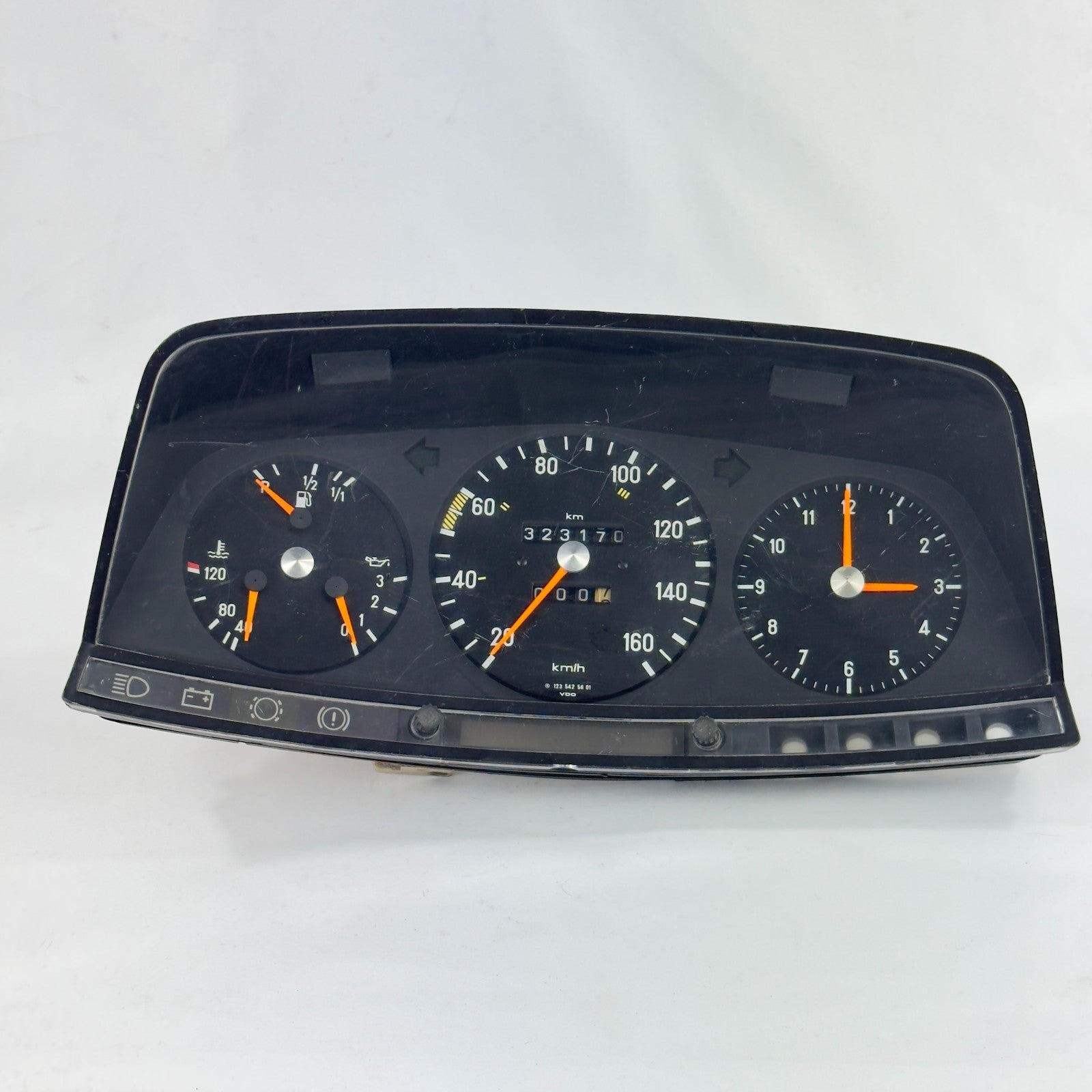Mercedes W123 S123 T123 Tacho Kombiinstrument Uhr 160kmh VDO A12354256010