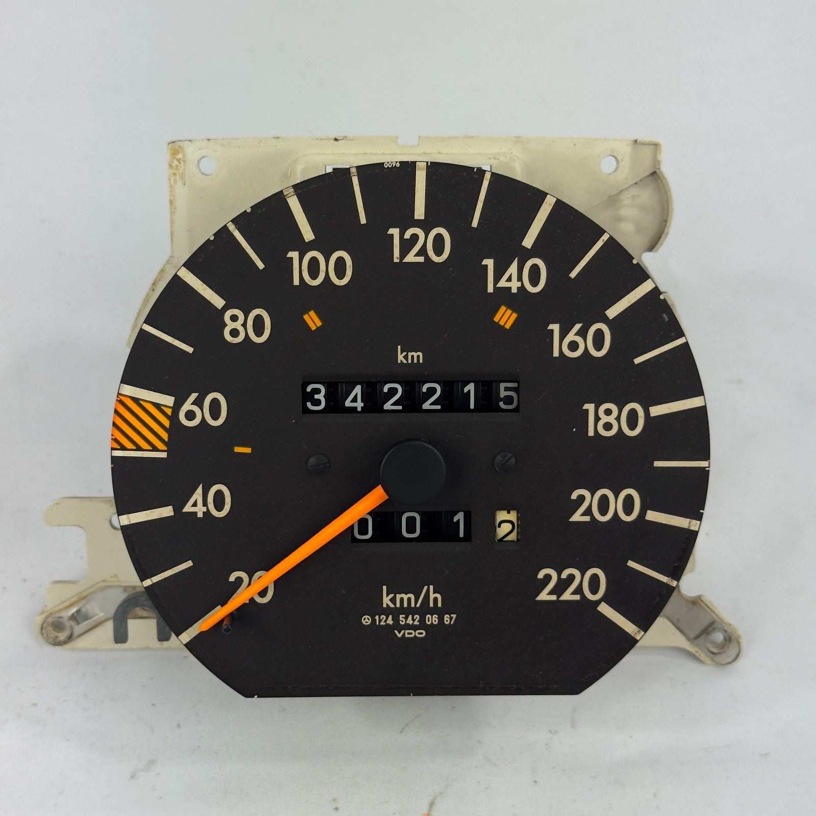Mercedes W124 Tacho Tachometer 230E 260E 230TE 4 Gang 220kmh VDO 12454206670