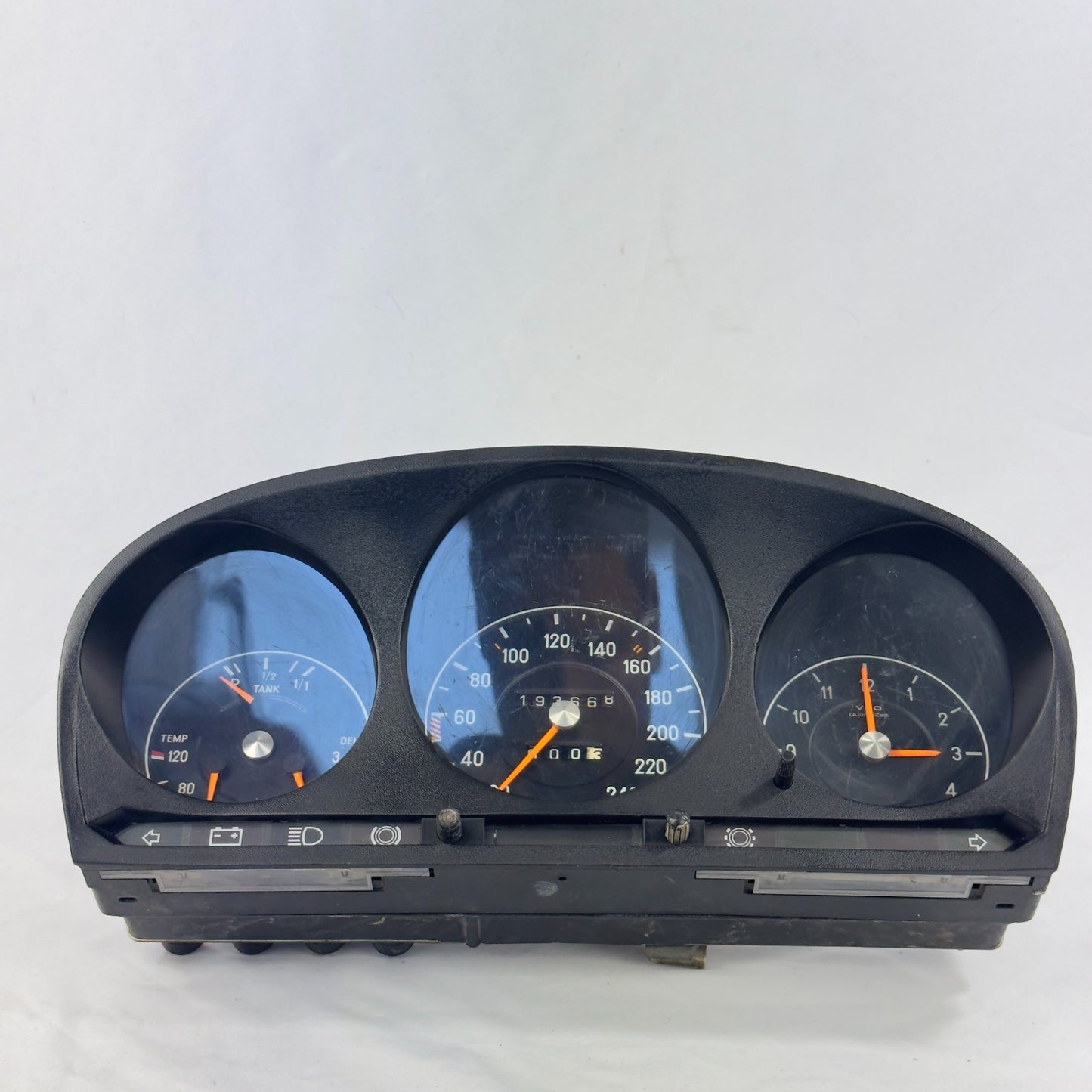 Mercedes W116 W107 Tacho Kombiinstrument Uhr Tankanzeige 240kmh VDO 10754207011