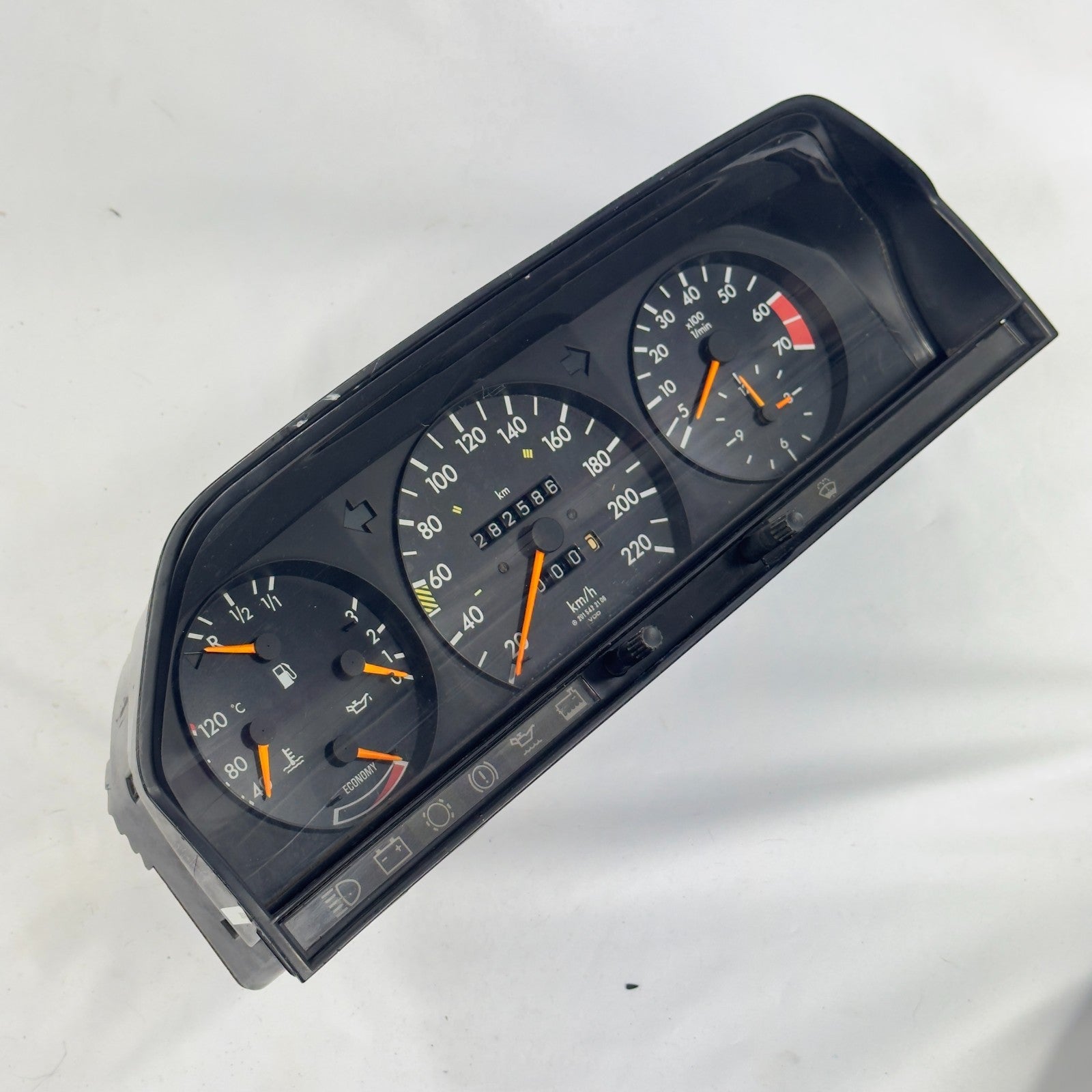 Mercedes W201 2.0E 2.3E Tacho Kombiinstrument 220km/h ECO Uhr A20154221063