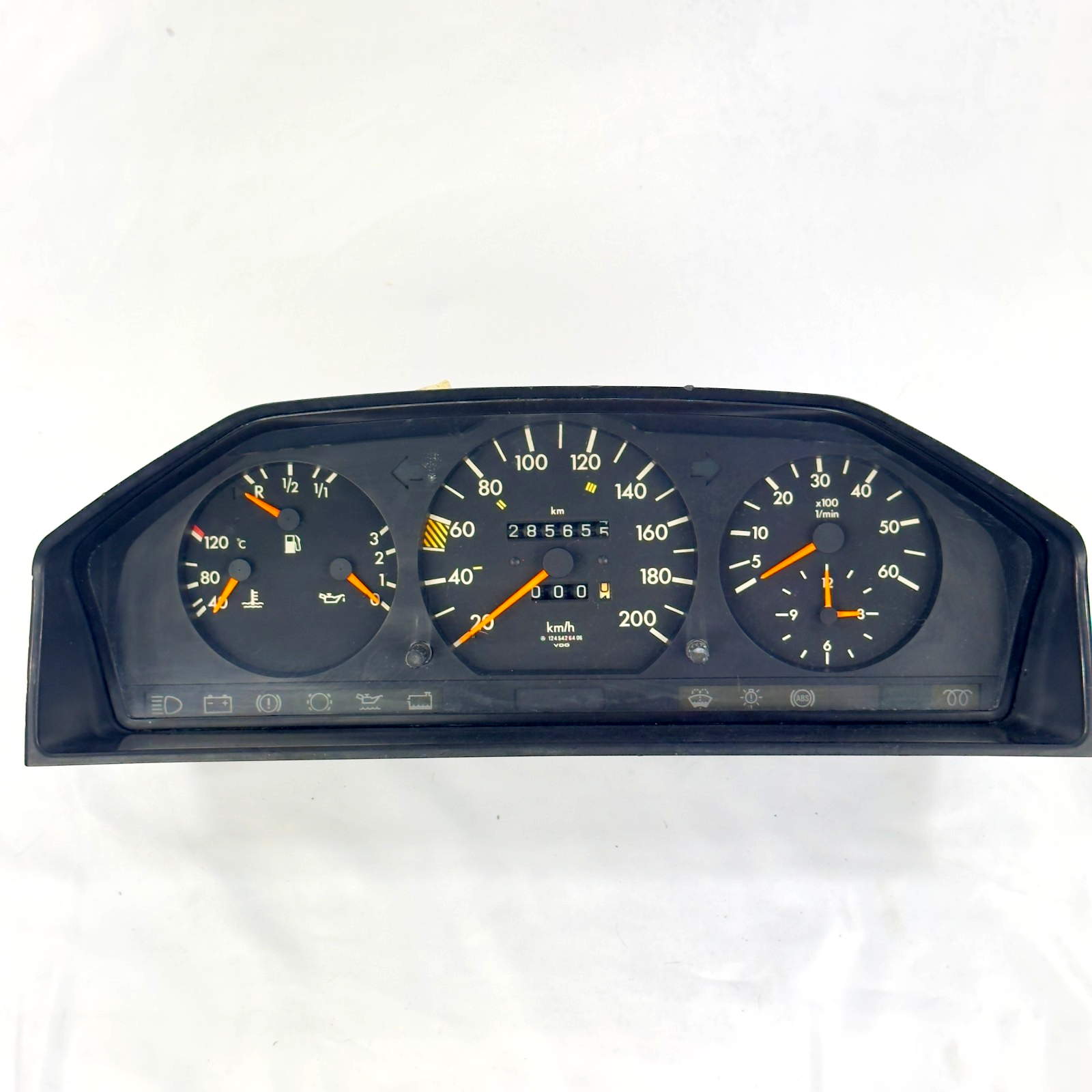 Mercedes W124 250D 300TD Tacho Kombiinstrument 200kmh Diesel A12454264060