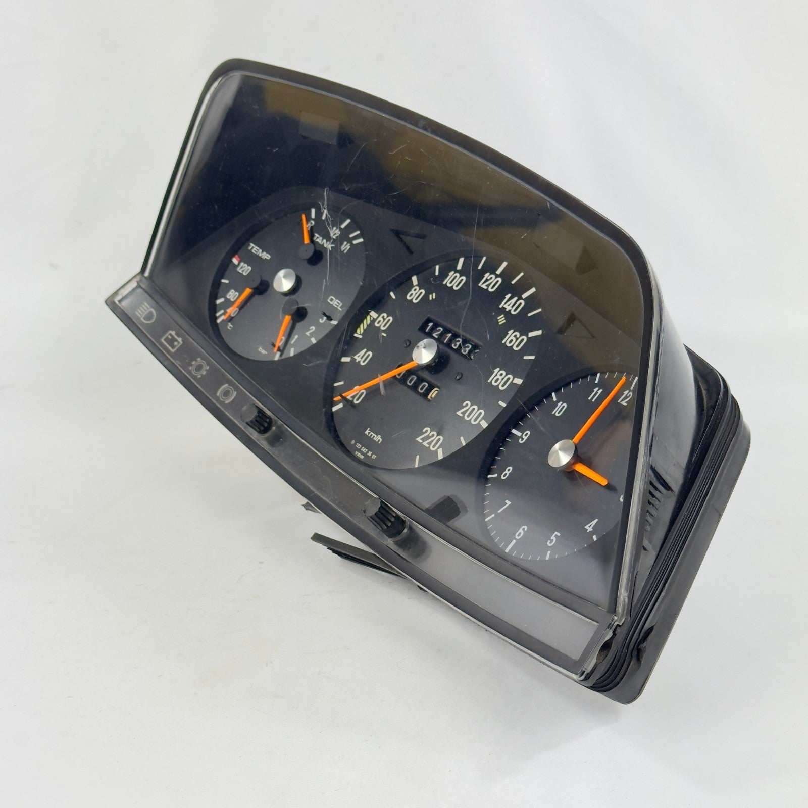 Mercedes W123 S123 T123 Tacho Kombiinstrument Uhr 220kmh VDO 12354236013